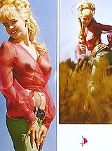 Vintage Clothing, A naughty blonde sixties exhibitionist girl